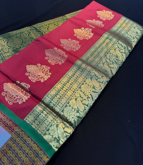 Art Silk Sarees with contrast Pallu and Blouse