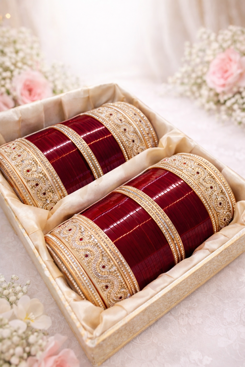 Plus size Beautiful traditional look stone work Bridal Chura