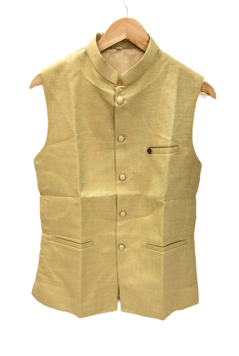 Golden color Men’s Waistcoat/kurta Jacket