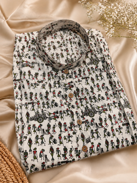 Pure cotton based Men’s Printed kurti (sizes mentioned in inches ,not according to the label on Kurti)size 44 kurti- Length 40 inches and size 46-length 42 inches ) Kurti only. Pants not included.