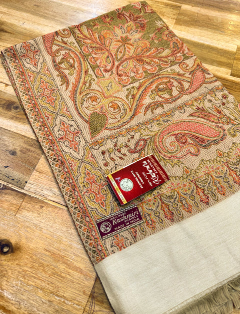Women's Plain Pure woollen Kashmiri Shawl