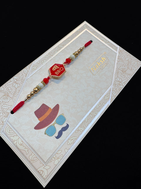 Beautiful Rakhi in nice gift card pack