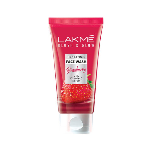 Lakme Blush & Glow Hydrating Strawberry Facewash, with Vitamin C Serum 100 g