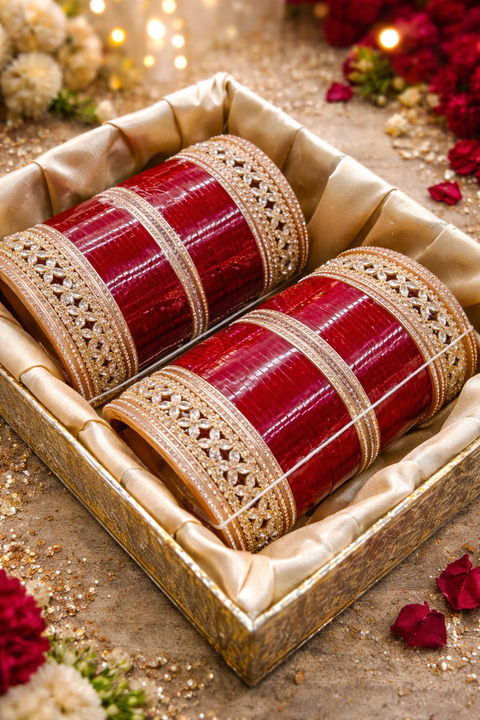 Plus size Beautiful traditional look AD stone work Bridal Chura