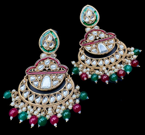 Kundan with beautiful pearls Earrings