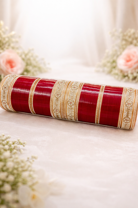 Beautiful traditional look stone work Bridal Chura