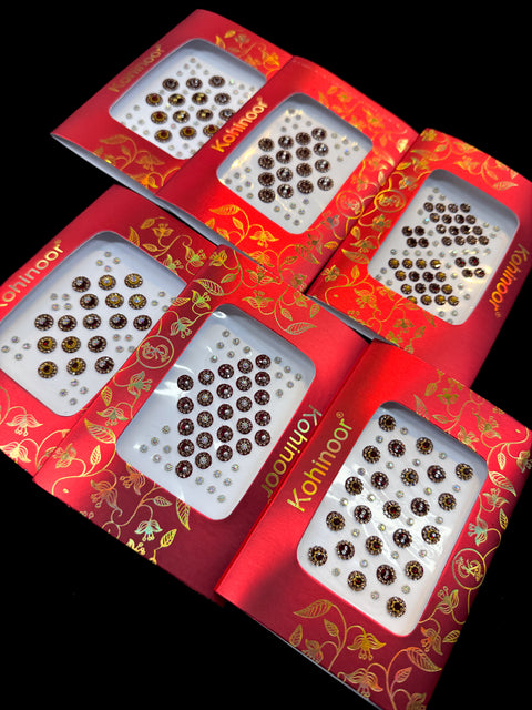 Golden stone Deep Maroon Bindi(price per pack)