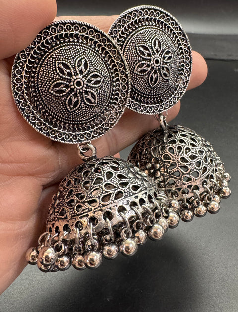 Beautiful oxidised bigger jhumka