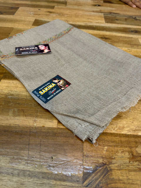 Women's Plain Pure woolen Kashmiri Shawl