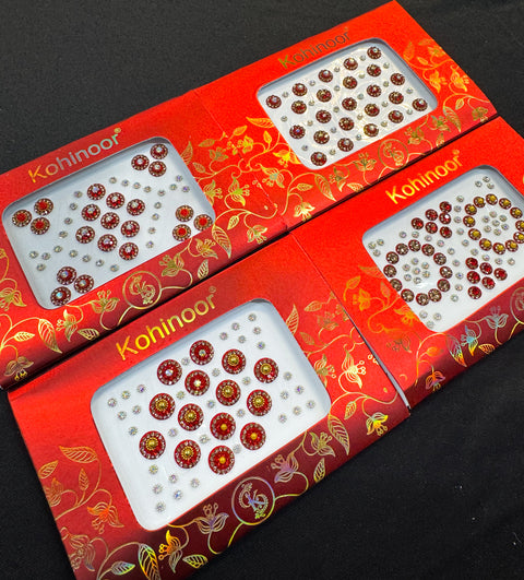 Golden stone Deep Red Bindi(price per pack)