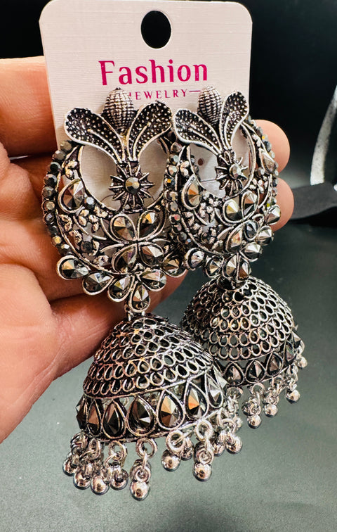 Beautiful oxidised bigger jhumka