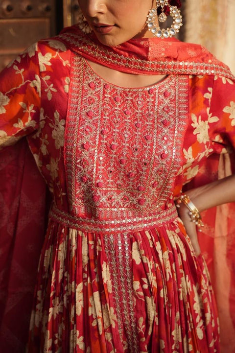 Pure & Soft Rayon Based Designer and Embroidered Flared Kurti With Plazo Pants & Dupatta(video clip attached)