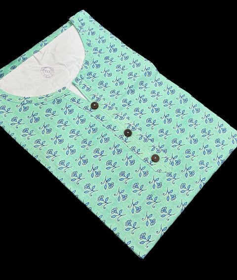Pure Cotton based Printed short Kurti for girls /Ladies (Size 38 - length 28 inches, Size 42 ,46, 48 length -31 inches)sleeves 17 inch