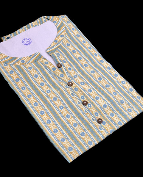 Pure Cotton based Printed short Kurti for girls /Ladies (Size 38 - length 28 inches, Size 42 ,46, 48 length -31 inches)sleeves 17 inch