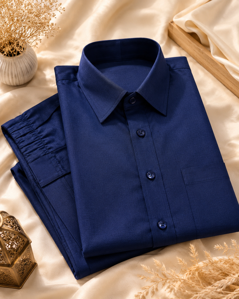 Cotton linen based Men’s kurta with Pants (slight variation in color and design is possible )