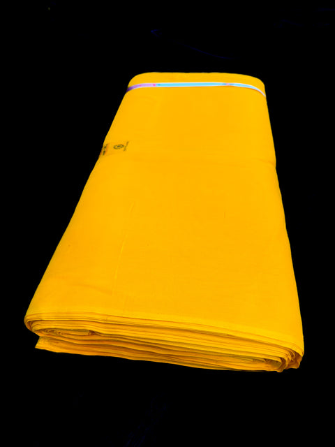 Bright Yellow colour Rubia Voile turban fabric ($5 Per Meter)