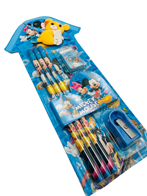 Teddy Rakhi with gift pack (Pencils, sharpener, Eraser and Scale Set )