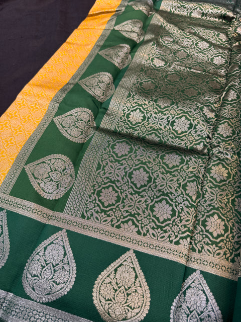 Soft Silk Saree with contrast beautiful pallu and blouse