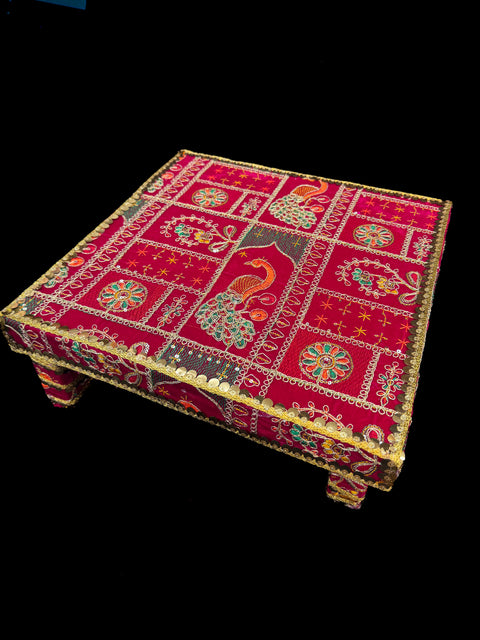 (Video clip attached )Magenta color heavy embroidery work Maiyan set for Mehndi / Haldi Ceremony for Wedding (Bride and Groom)