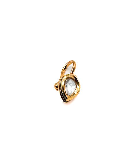 Kundan stone nose stud (without piercing )