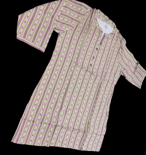 Pure Cotton based Printed short Kurti for girls /Ladies (Size 38 - length 28 inches, Size 42 ,46, 48 length -31 inches)sleeves 17 inch