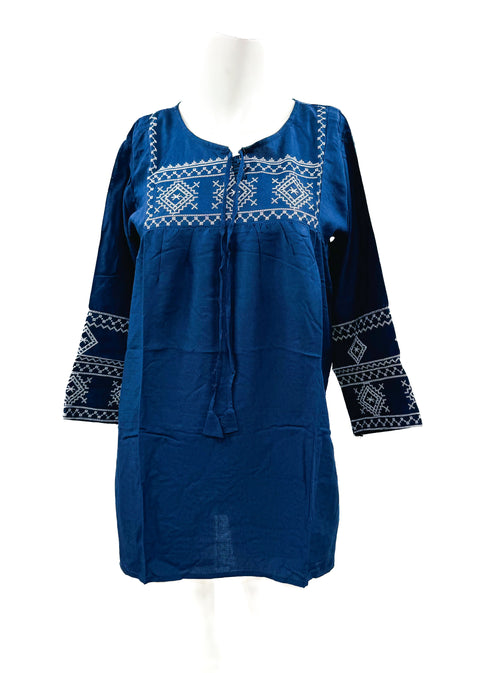 Rayon based Embroidery work short Kurti