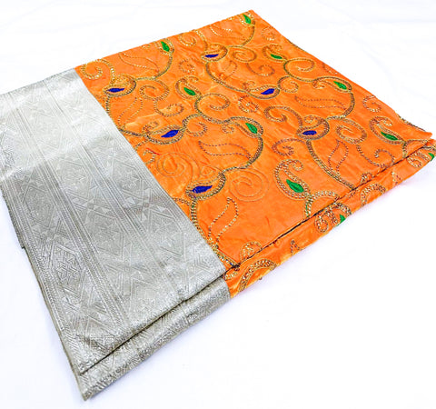 Silk Based embroidery work Rumala Sahib Double Set With Palkan