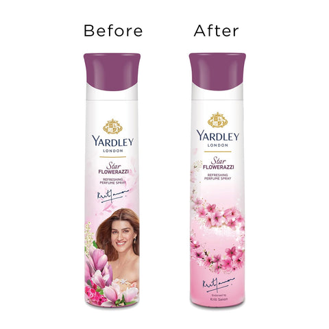 Yardley London Star Flowerazzi Refreshing Perfume Spray| Kriti Sanon Limited Edition Body Perfume For Women| Long-Lasting Floral Fragrance| 150ml