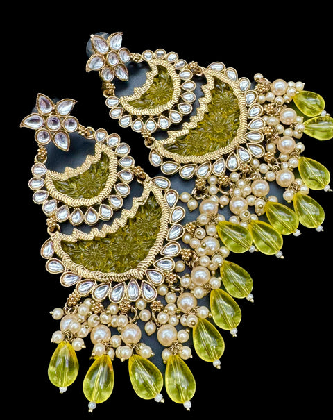 Kundan & pearl work stylish earrings