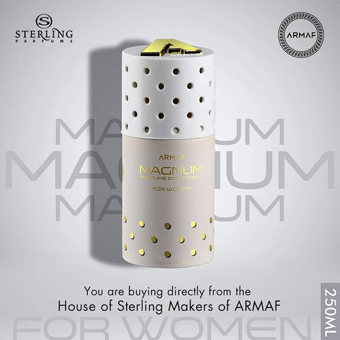 Armaf magnum a10 perfume body spray for women, white - 250 ml