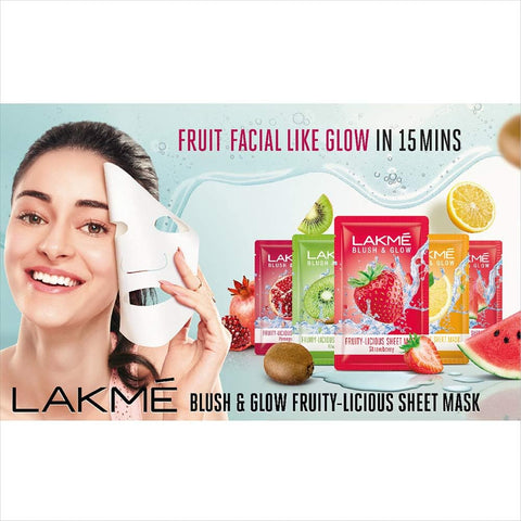 Lakme Blush & Glow Fruity Licious  Pomegranate Sheet Mask