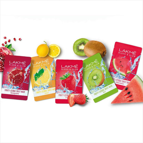 Lakme Blush & Glow Fruity Licious  Pomegranate Sheet Mask