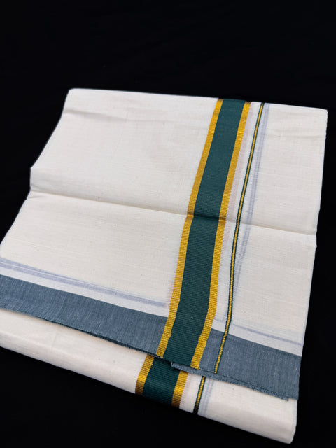 Woven Cotton Kerala Mundu / Dhoti in off White ( 4 mtrs )