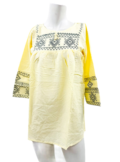 Rayon based Embroidery work short Kurti