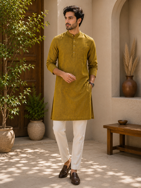Pure cotton based Men’s Printed kurti (sizes mentioned in inches ,not according to the label on Kurti)size 44 kurti- Length 40 inches and size 46-length 42 inches ) Kurti only. Pants not included.