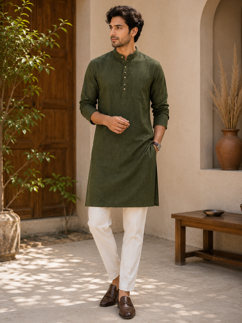 Pure cotton based Men’s Printed kurti (sizes mentioned in inches ,not according to the label on Kurti)size 44 kurti- Length 40 inches and size 46-length 42 inches ) Kurti only. Pants not included.