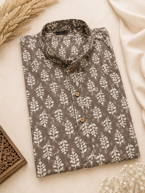 Pure Cotton Based Men’s Printed Kurti (Sizes Mentioned In Inches ,Not According To The Label On Kurti) Size 44 Kurti- Length 40 Inches And Size 46-Length 42 Inches ) Kurti only. Pants not included.