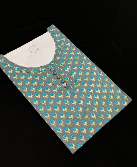 Pure Cotton based Printed short Kurti for girls /Ladies (Size 38 - length 28 inches, Size 42 ,46, 48 length -31 inches)sleeves 17 inch
