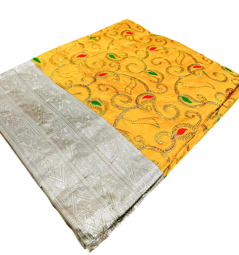 Silk Based embroidery work Rumala Sahib Double Set With Palkan