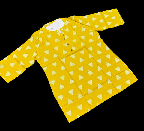 Pure Cotton based Printed short Kurti for girls /Ladies (Size 38 - length 28 inches, Size 42 ,46, 48 length -31 inches)sleeves 17 inch