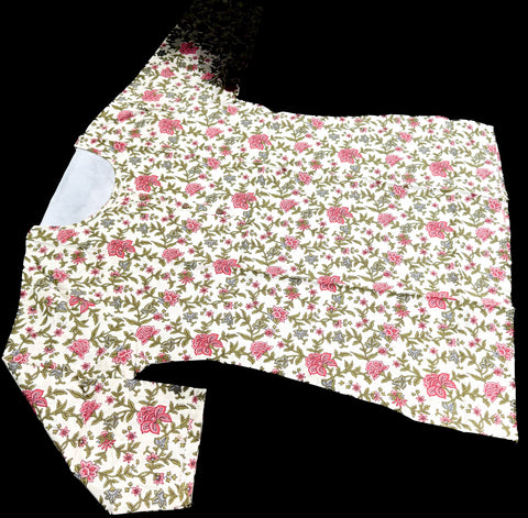 (Copy) Pure Cotton based Printed short Kurti for girls /Ladies (Size 38 - length 28 inches, Size 42 ,46, 48 length -31 inches)sleeves 17 inch