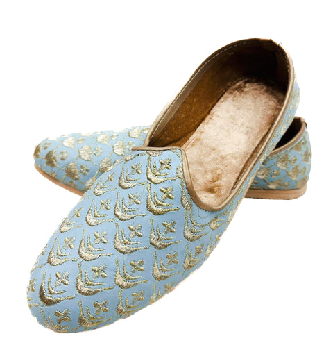 Embroidery work Punjabi Jutti for Men , Stylish Loafers Sherwani Juti Men Ethnic Slip-on Casual Handmade Mojari Shoes