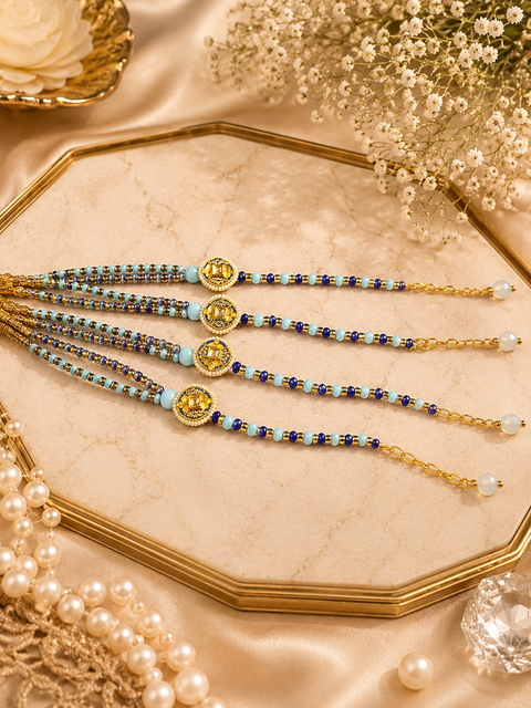 Bhabhi Rakhi Stylish designer  with original kundan detailing, presented in a premium gift box  (price per bracelet)