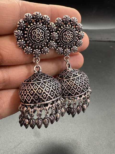 Beautiful oxidised bigger jhumka