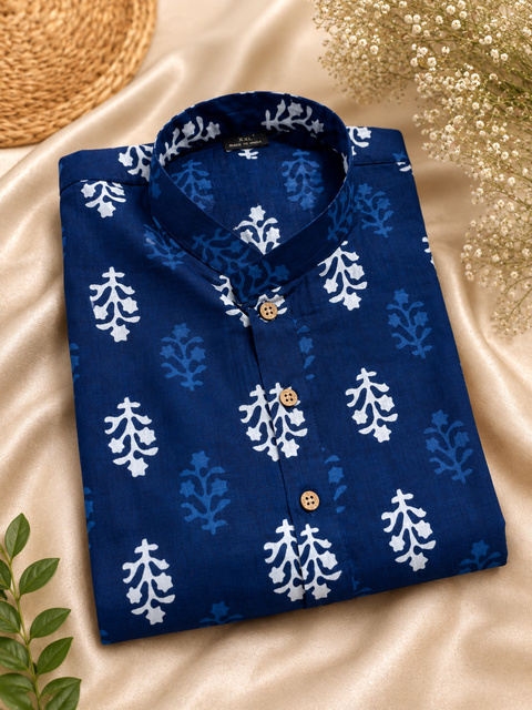 Pure cotton based Men’s Printed kurti (sizes mentioned in inches ,not according to the label on Kurti)size 44 kurti- Length 40 inches and size 46-length 42 inches ) Kurti only. Pants not included.