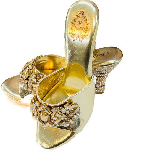Stone Studded Soft Cushioned Designer Heels