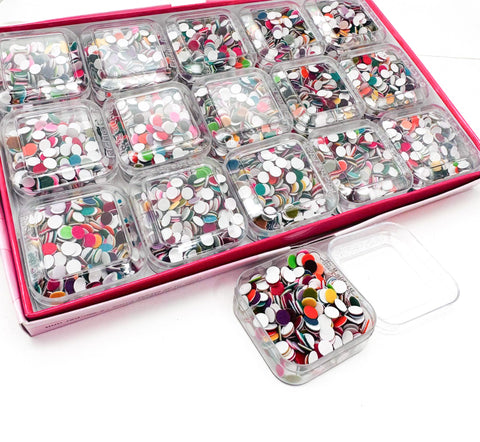 Multicoloured color Bindi box (approximately 400+ Bindi in one Box) Peel of white paper and apply