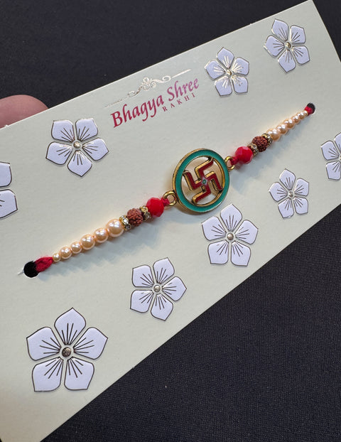 Meenakari work Beautiful Stone Work Rakhi in nice pack