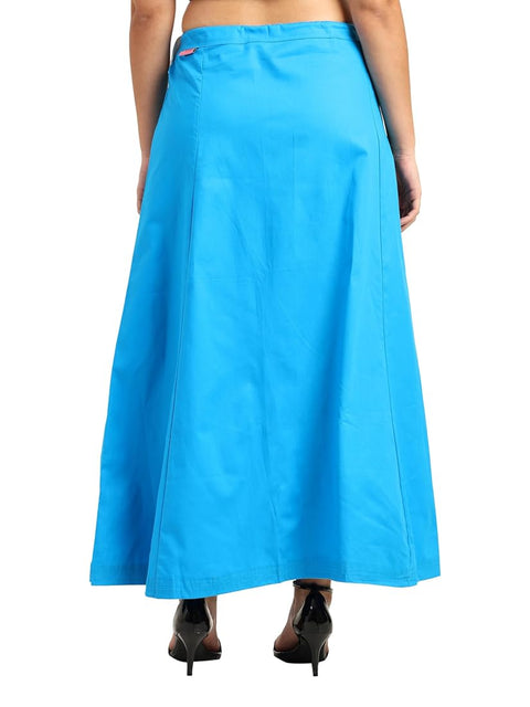 Azure blue colour waist size-44 inch Under skirt or peticott in cotton fabric