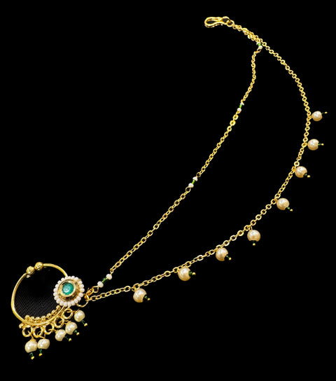 Small size Original Kundan stone Beautiful Bride Nath (non piercing)